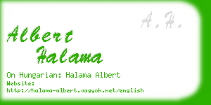 albert halama business card